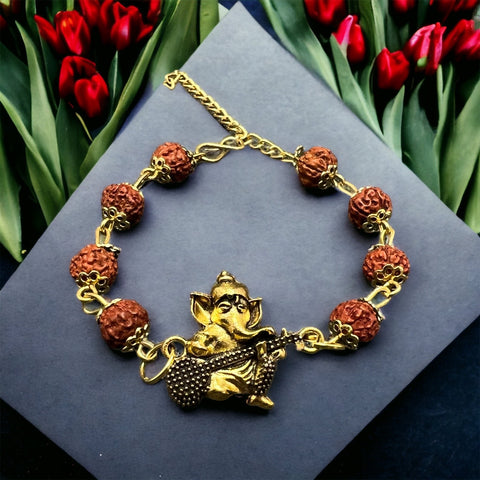 fcity.in - Hello Creation Rudraksha Bracelet Gold Plated Real Look Daily Use
